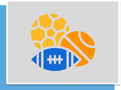 graphic of soccer ball, football, and baketball