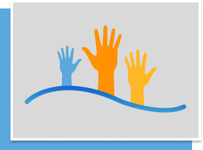 graphic of raised hands